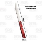Kit Faca De Mesa Madras Com 6 Unidades Caerus CRS-2626