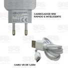 Carregador Rápido 18W Quickcharge 3.0 Cabo V8 Inova CAR-G9054S