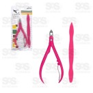Kit Manicure Alicate e Espátula de Unha Caerus CRS-1383