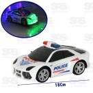 Carro De Policia Som e Led Bate e Volta Toy King 1605