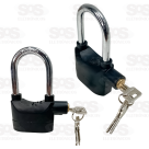Cadeado Preto Com Alarme 110DBA Troya Tools TRY-6077