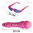 Kit Pop Star Microfone e Óculos Toy King TK-1064