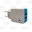 Carregador Rápido 2 USB 3.1A Cabo Iphone Inova CAR-G5181A