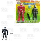 Super Herói cartela Com 2 Bonecos e Acessórios Toy king 4728