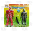 Super Herói cartela Com 2 Bonecos e Acessórios Toy king 4728