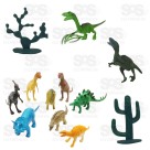 Kit Dinossauros Com 12 Peças Toy King TK-1499