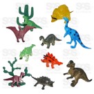 Kit Dinossauros Com 12 Peças Toy King TK-1499