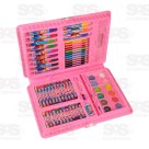 Kit Maleta De Pintura 68 Peças Mundo Das Sereias Toy King TK-CR08