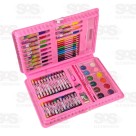 Kit Maleta De Pintura 68 Peças Unicórnio Mágico Toy King TK-CR10