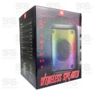 Caixa De Som 10W Led RGB TWS Botão Bass KTS-1576