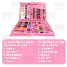 Kit Maleta De Pintura 86 Peças Baby Angelina Toy King TK-CR14