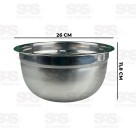 Tigela de Aço Inox Escovado 26x11,8CM Unitário Caerus CRS-1890