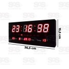 Relógio De Parede Painel LED Digital Vermelho B-Max BM-R802