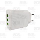 Carregador 3 USB 5.1A Com Cabo Lightning Inova CAR-3250A
