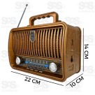 Rádio Retrô AM/FM/Bluetooth/TF/USB/P2 220V Altomex AD-8282