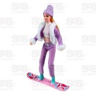Boneca Esquiadora Fashion Articulada Pica Pau PI4426