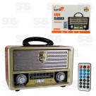 Rádio Retrô Bluetooth Com Controle Remoto Eletromex EL-1308