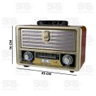 Rádio Retrô Bluetooth Com Controle Remoto Eletromex EL-1308