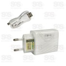 Carregador 2 USB 3.1A Com Cabo Micro V8 Inova CAR-3159S
