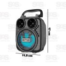 Caixa De Som Portátil 8W Com LED Altomex AL-1182