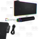 Mouse Pad Gamer Grande com Iluminação Led RGB B-Max BM-791