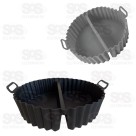 Forma De Silicone Para Air Fryer Com Divisória 20,5x5,5CM Top Útil TOP1459