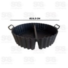 Forma De Silicone Para Air Fryer Com Divisória 20,5x5,5CM Top Útil TOP1459