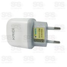Fonte de Parede 2 USB Carregador Rápido 2.4A Kaidi KD-556