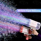 Bazooka Metralhadora Lança Bolhas De Sabão 69 Furos Toy King TK-AB7705