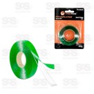 Fita Adesiva Dupla Face Transparente 2 Metros TroyaTools TRY-0108