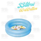 Piscina Infantil Inflável 2 Aneis 33 Litros Caerus CRS-2186