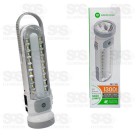 Lanterna Manual Com 3 Funções Recarregável DP-7102