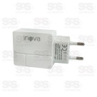 Carregador 2 USB 3.1A Com Cabo Micro USB V8 Inova CAR-3235S