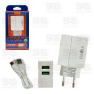 Carregador 2 USB 3.1A Com Cabo Type C Inova CAR-3235C
