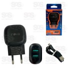Carregador 2 USB 3.1A Com Cabo Micro USB V8 Inova CAR-3295S