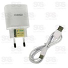 Carregador 3.0A Com Cabo Type C Kaidi KD-111C