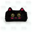Estojo Escolar Pelúcia Gato Preto Polibrinq SCB114