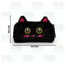 Estojo Escolar Pelúcia Gato Preto Polibrinq SCB114