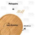Tábua Para Petiscos 2 Divisórias MDF Top Útil TOP1434