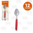 Kit Colher De Mesa Bali 12 Unidades Vermelha CRS-2642