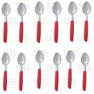 Kit Colher De Mesa Bali 12 Unidades Vermelha CRS-2642