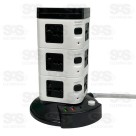 Torre Multiplug 12 Tomadas e USB B-Max BM-8700