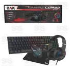 Kit Gamer Teclado Mouse Headset Mousepad RGB BK-GC431