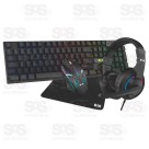Kit Gamer Teclado Mouse Headset Mousepad RGB BK-GC431