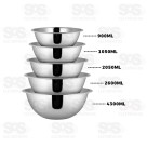 Kit Tigelas Bowl Inox 5 Peças Caerus CRS-2569