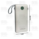 Carga Extra 20.000mAh 4 Interfaces Inova Prime KV-P204