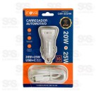 Carregador Veicular 45W Cabo De Iphone Inova CAR-3224A