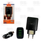 Carregador 3 USB 5.1A Com Cabo Type C Inova CAR-12817C