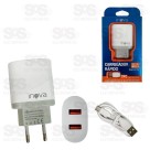Carregador 2 USB 3.1A Com Cabo Type C Inova CAR-3176C