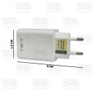 Carregador 2 USB 3.1A Com Cabo Type C Inova CAR-12722C